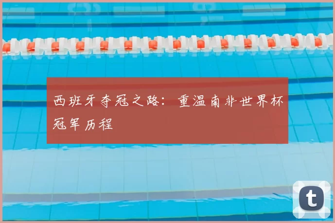 西班牙夺冠之路:重温南非世界杯冠军历程